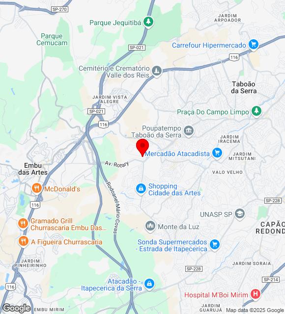 Mapa da localização