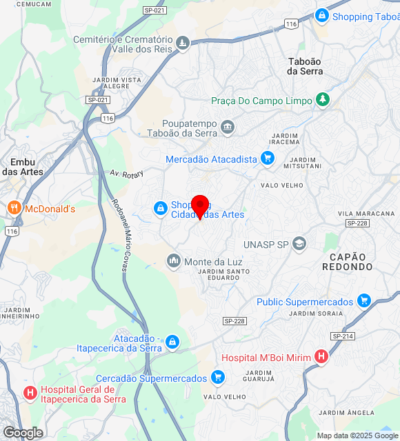 Mapa da localização
