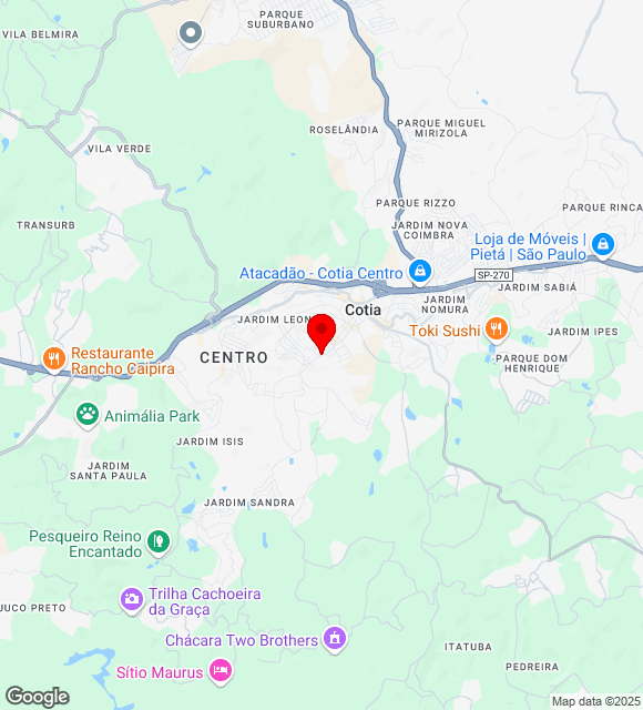 Mapa da localização