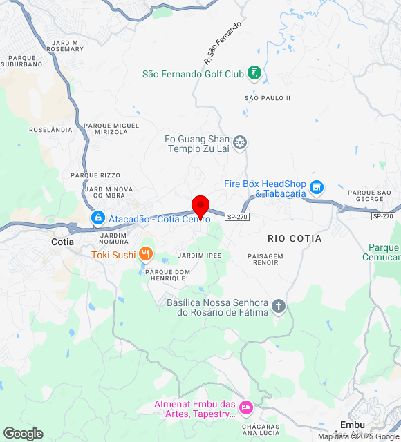 Mapa da localização