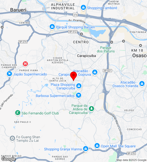 Mapa da localização