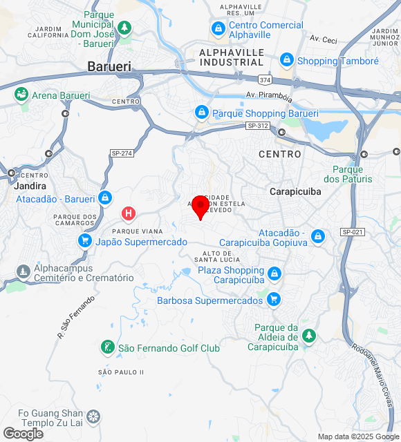 Mapa da localização