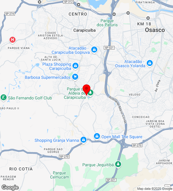 Mapa da localização