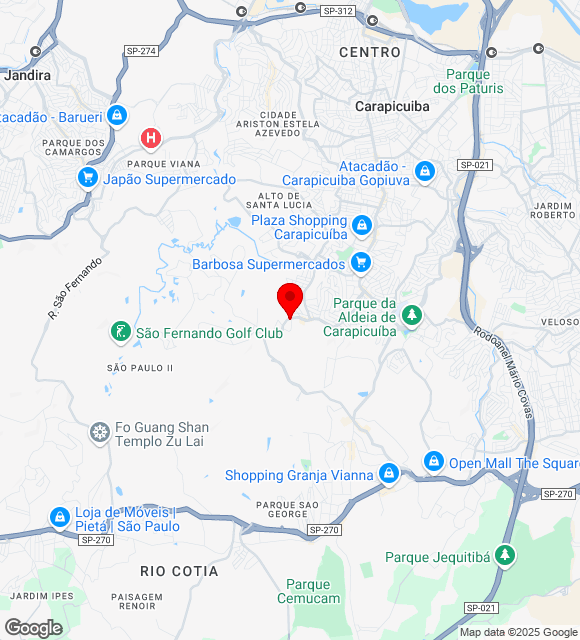 Mapa da localização