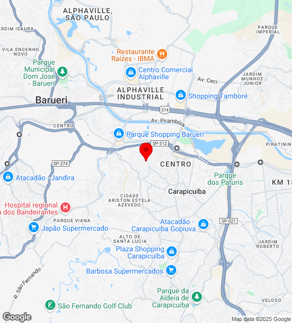 Mapa da localização