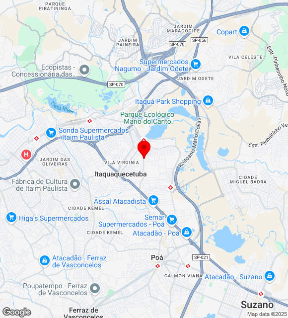 Mapa da localização