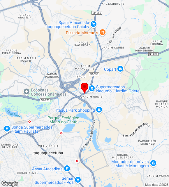 Mapa da localização