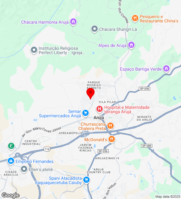 Mapa da localização