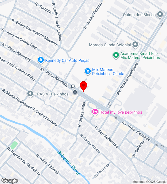 Mapa da localização