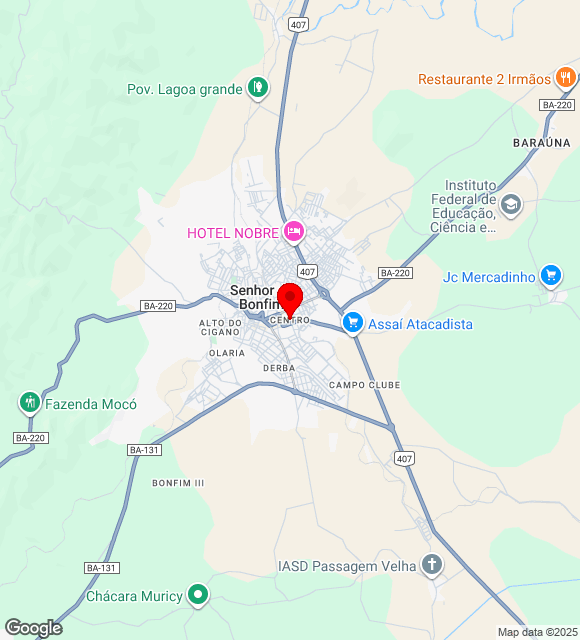Mapa da localização