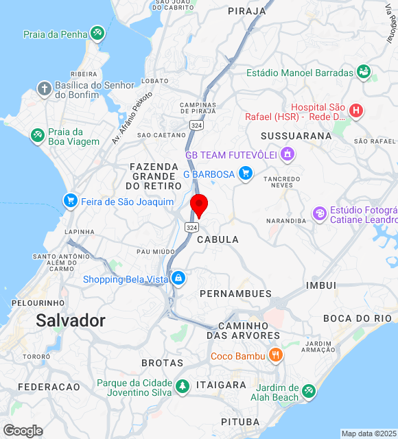 Mapa da localização