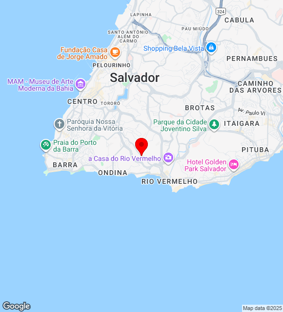 Mapa da localização