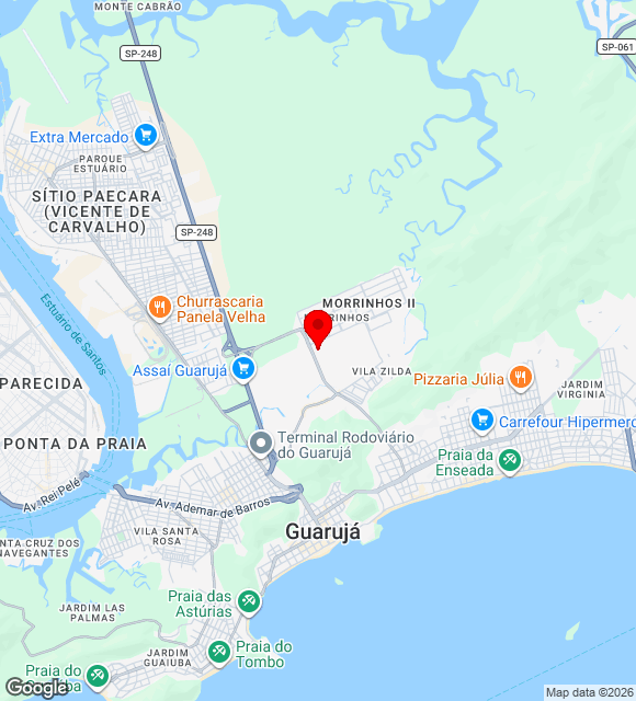 Mapa da localização