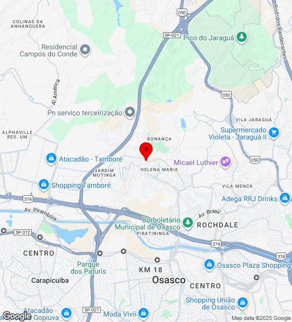 Mapa da localização