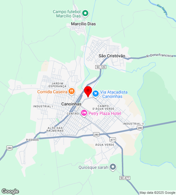 Mapa da localização