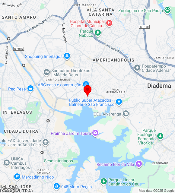 Mapa da localização