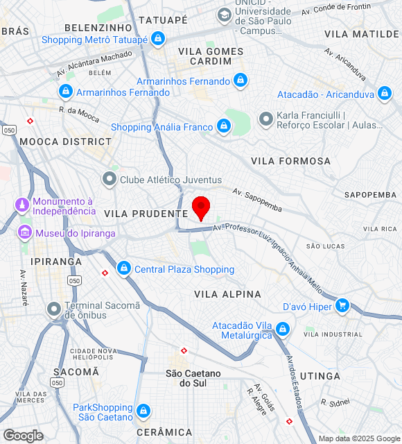 Mapa da localização