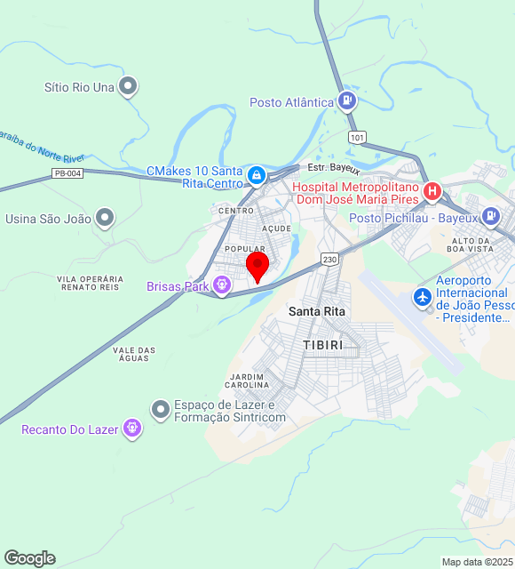 Mapa da localização