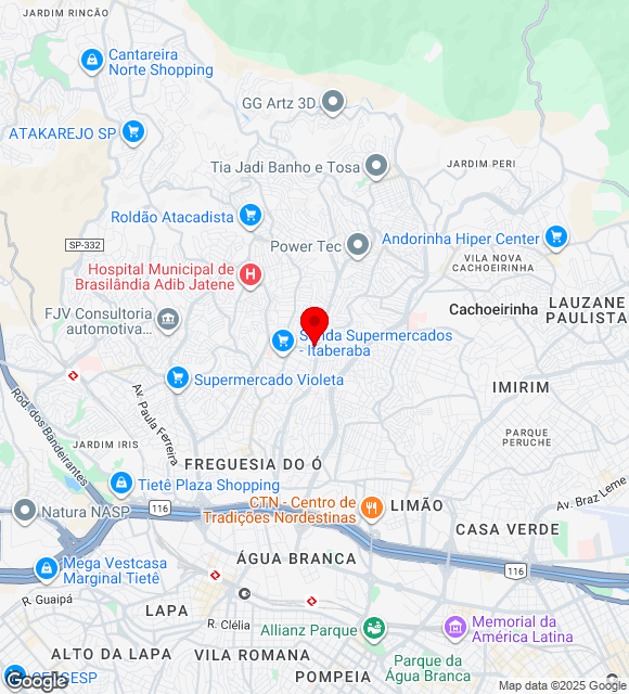 Mapa da localização