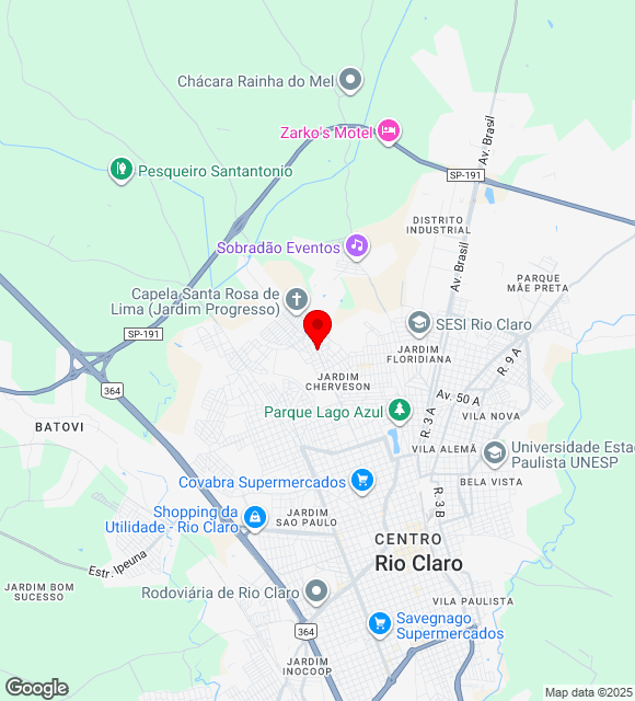Mapa da localização