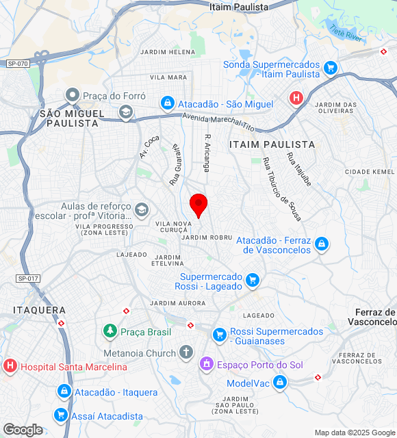 Mapa da localização