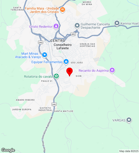 Mapa da localização