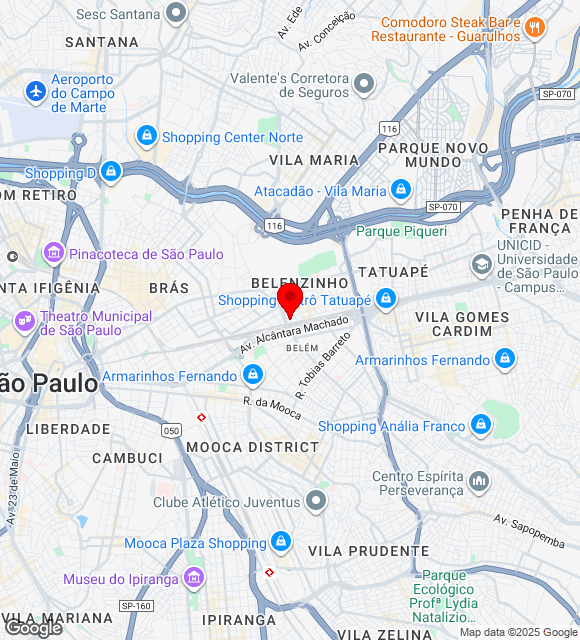 Mapa da localização