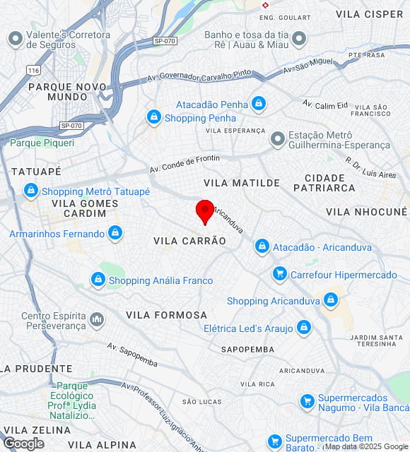 Mapa da localização