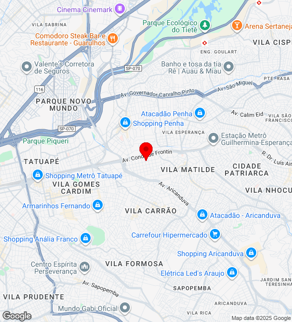 Mapa da localização