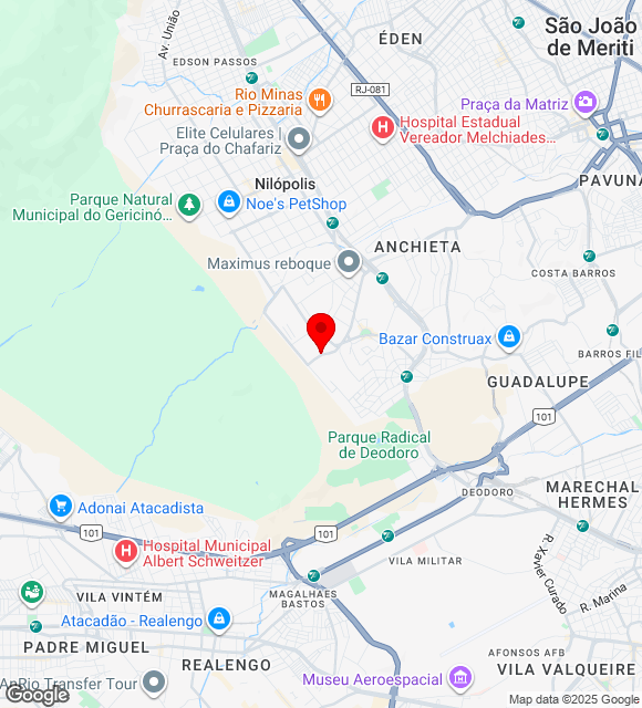 Mapa da localização