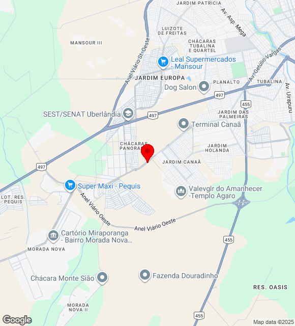 Mapa da localização