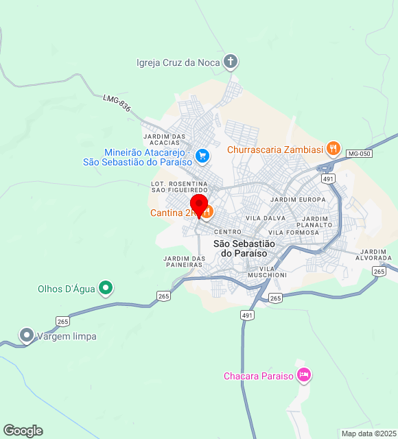 Mapa da localização