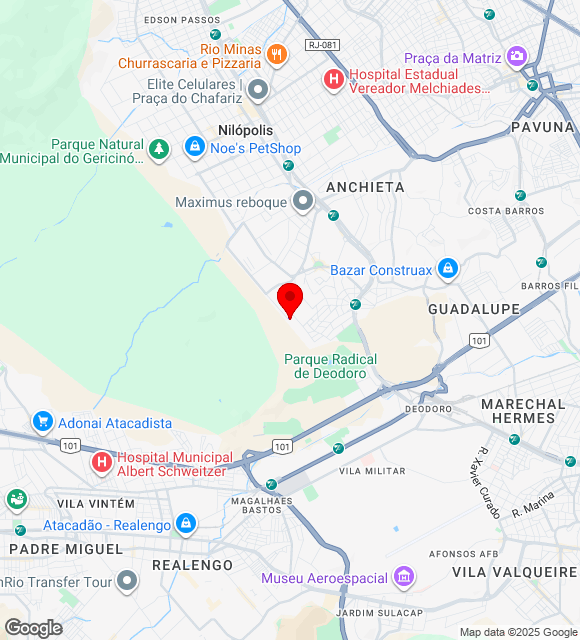 Mapa da localização