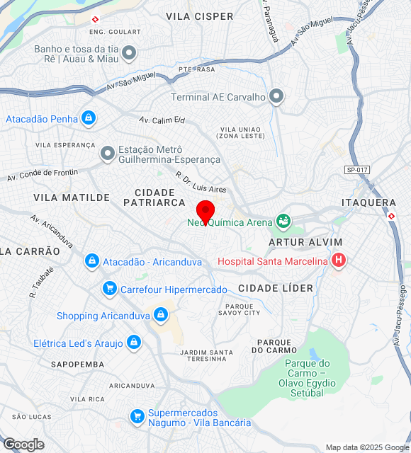 Mapa da localização