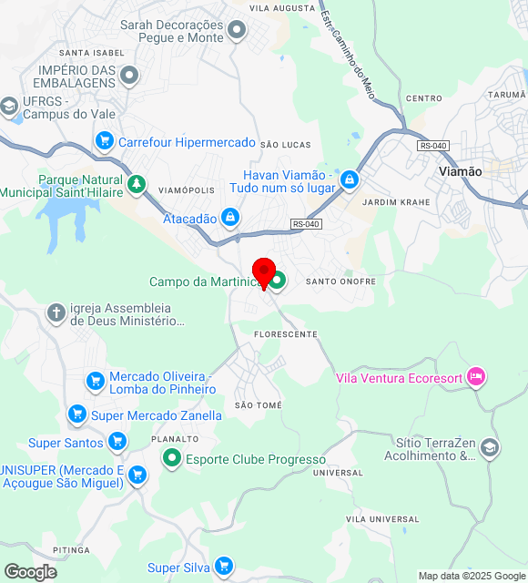 Mapa da localização