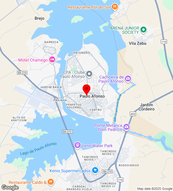 Mapa da localização