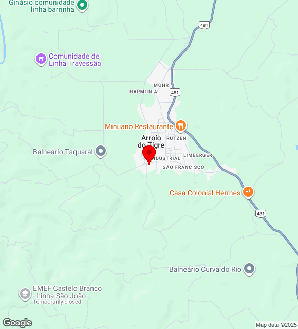 Mapa da localização