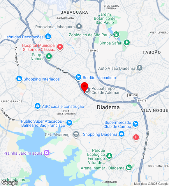 Mapa da localização