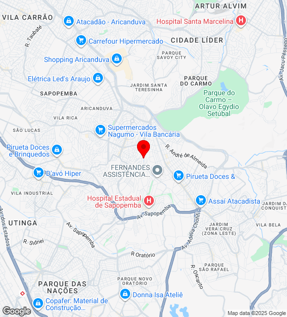 Mapa da localização
