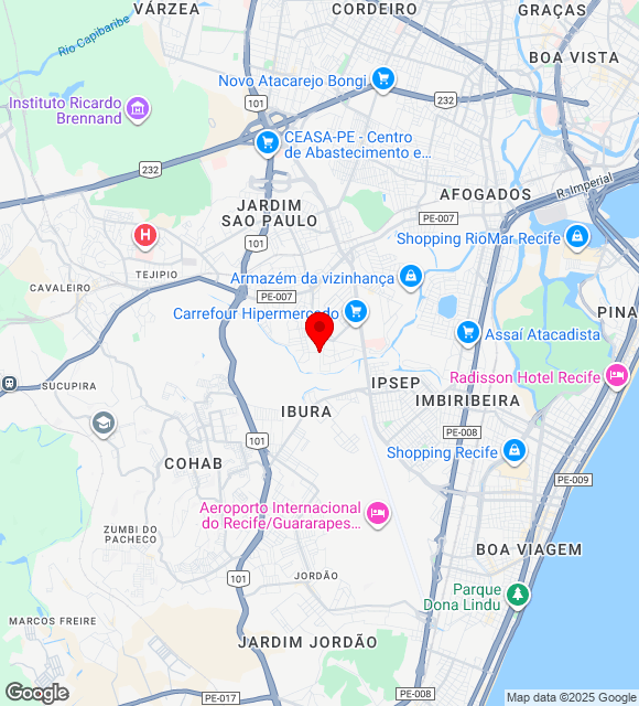 Mapa da localização