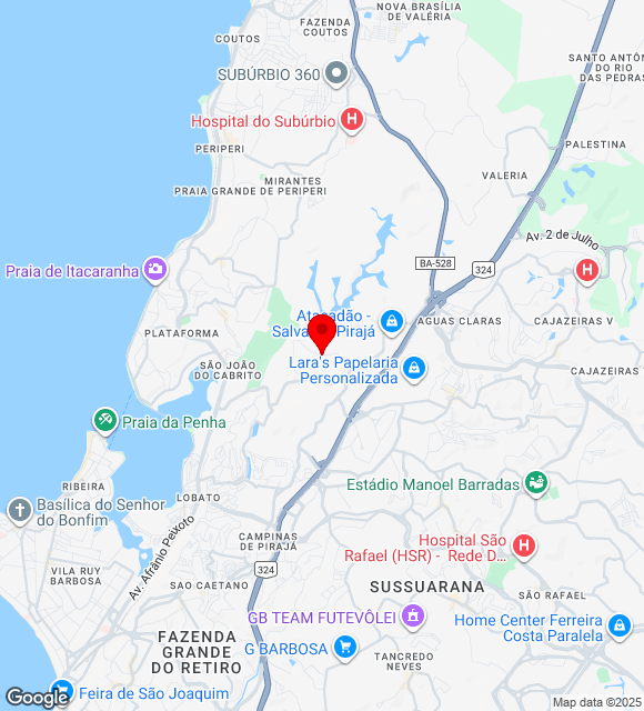 Mapa da localização