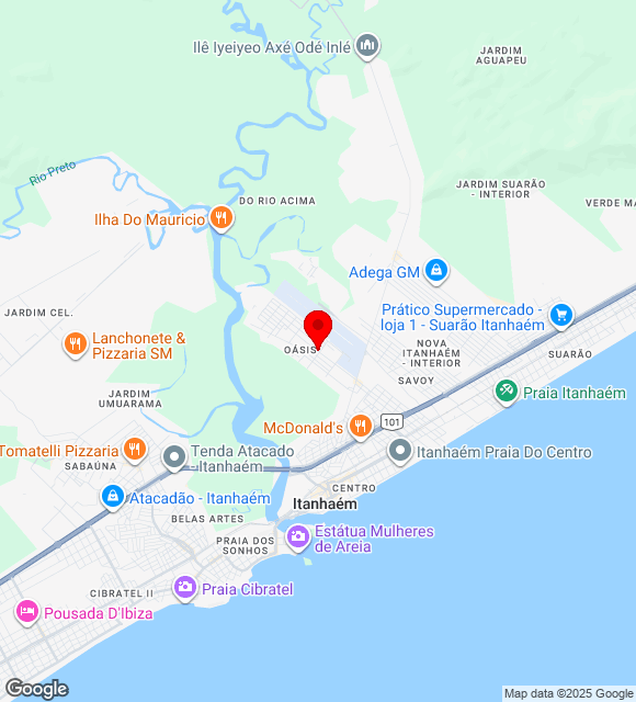 Mapa da localização