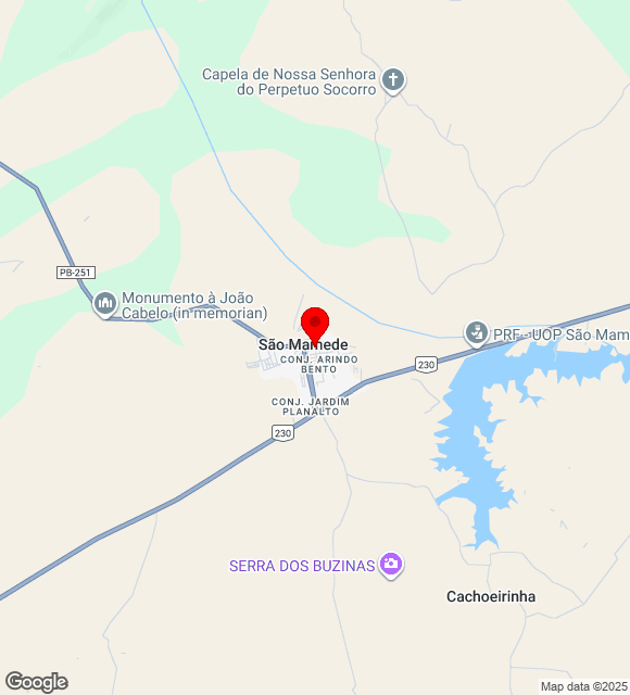 Mapa da localização