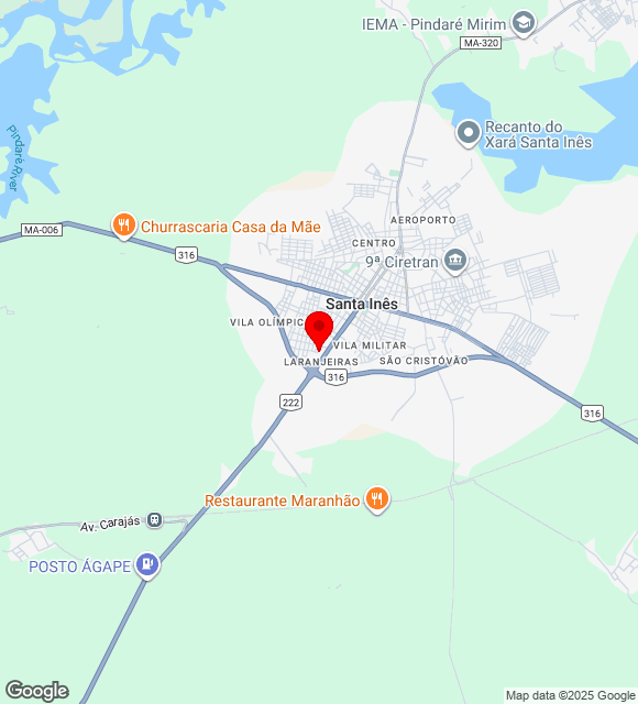 Mapa da localização