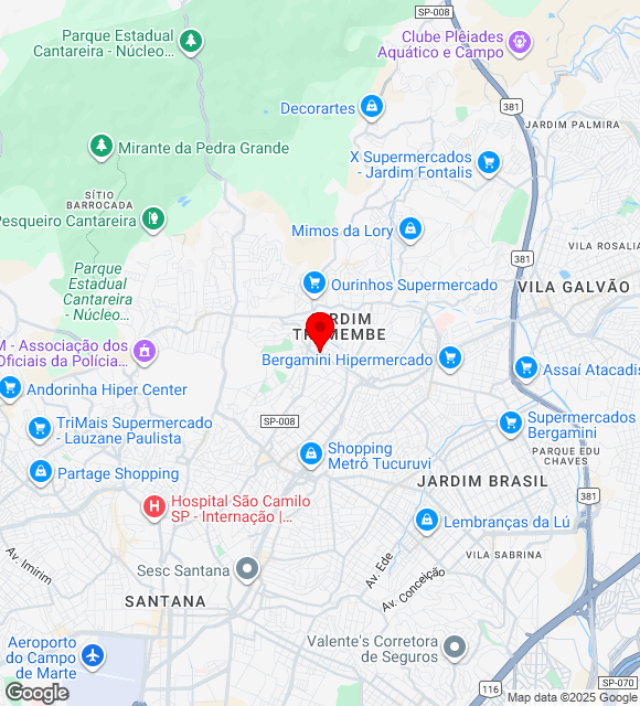 Mapa da localização