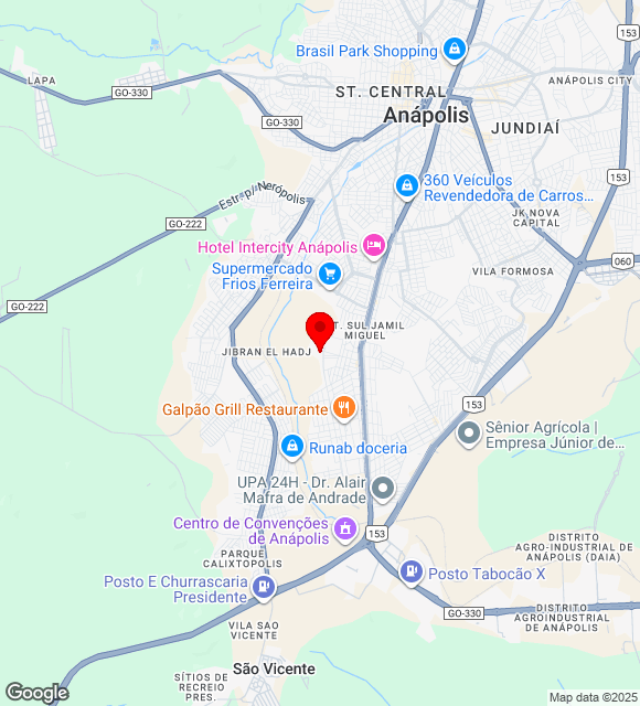 Mapa da localização