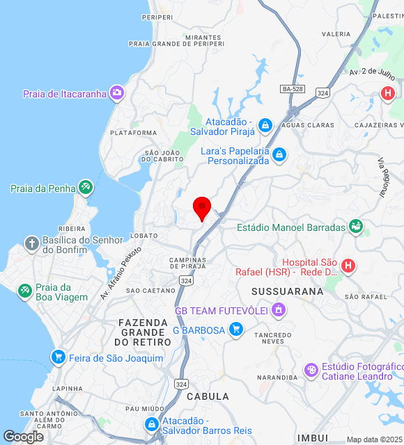 Mapa da localização