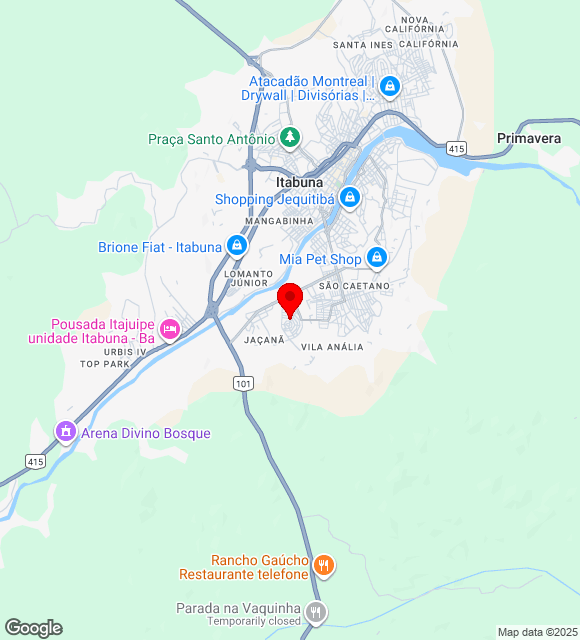 Mapa da localização
