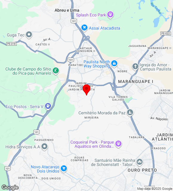 Mapa da localização