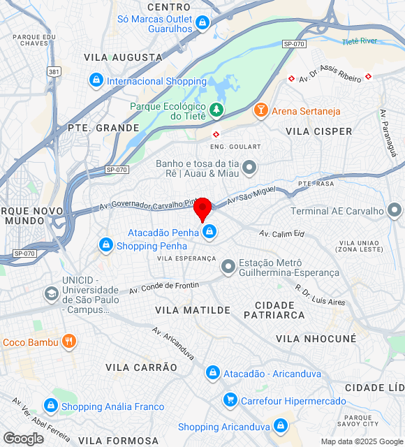 Mapa da localização
